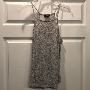 Dotted Sleeveless Blouse